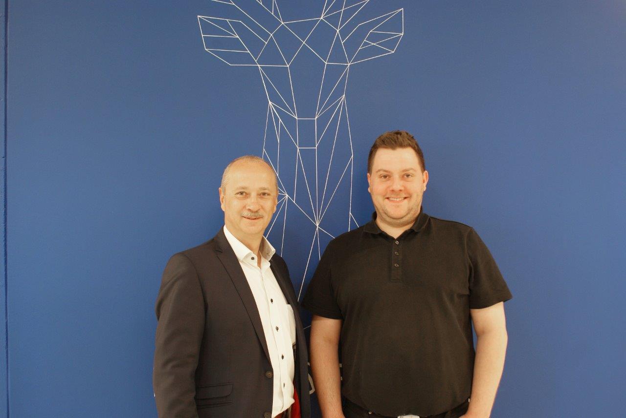 Wolfgang Prähauser (Sales Didactic West bei Festo) und Gregor Gspurning (Ausbilder Elekrtotechnik/Maschinenbautechnik bei Hirschmann Automotive)